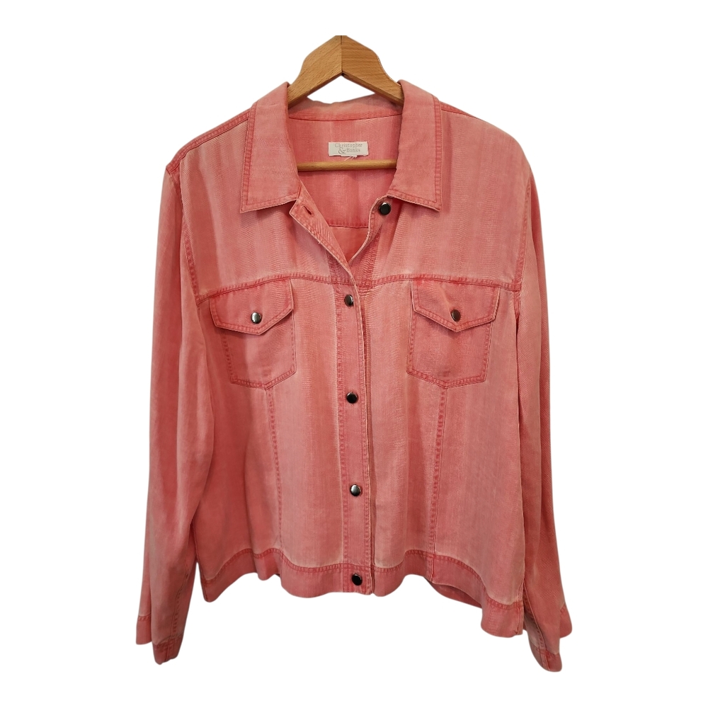 Christopher & Banks Pink Denim Jacket